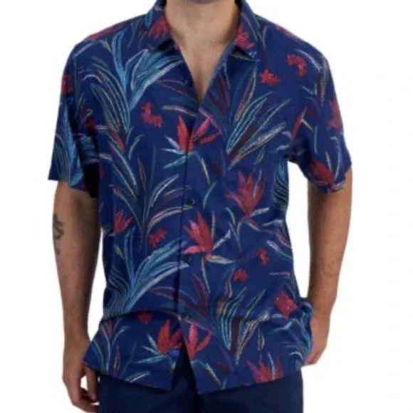 Tommy Bahama Men's Button Down Shirt Size 3XL Manriscala Blooms Floral Print